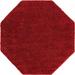 Red 72 x 72 x 0.5 in Area Rug - Latitude Run® Shag Ashmita Area Rug Amber Color Polypropylene | 72 H x 72 W x 0.5 D in | Wayfair