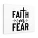 Trinx Faith Over Fear Cross Christian Wall Art Bible Verse Print Ready To Hang Canvas in Black/White | 18 H x 24 W x 1.25 D in | Wayfair