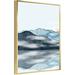 Everly Quinn Canvas Abstract Wall Art For Room Gold Aluminum Framed Wall Art Ready To Hang 15 Canvas in Blue/Gray/Green | 1.6 D in | Wayfair