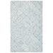 White 60 x 36 x 0.2 in Indoor Area Rug - Everly Quinn Metro 455 Area Rug In Light Blue/Ivory Wool | 60 H x 36 W x 0.2 D in | Wayfair