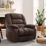 Red Barrel Studio® 39.4" Wide Ultimate Comfort Power Lift Recliner w/ Heated Massage Spacious & Ergonomic Microfiber/Microsuede in Brown | Wayfair