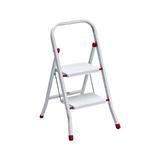 WFX Utility™ Bardsley 35" H 2-Step Plastic Folding Ladder Step Stool Plastic in Red/White | 16 W x 1.25 D in | Wayfair