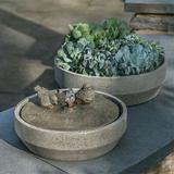 Winston Porter Chrisalyn Concrete Beveled Songbird Fountain | 6.5 H x 14 W x 14 D in | Wayfair 9CF5276AB8C5488BBA04BBAFBE6E65E4