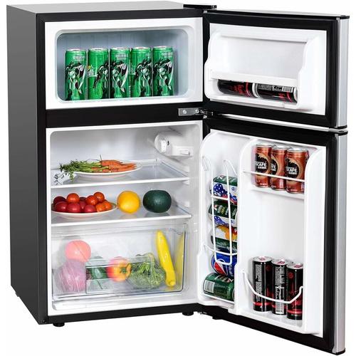 Costway - 90L Kühlschrank mit 27L Gefrierfach Kühl-Gefrier-Kombination Standkühlschrank