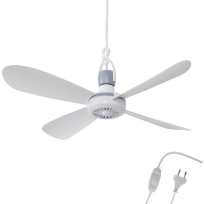 Mobiler Deckenventilator, 230V / 5 Watt, Ø40 cm Portabler Decken - Ventilator mit Aufhänger und