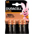 Duracell - Pile alkaline plus power aa - lr06 1,5v (emballage 4 unit) ø14,5x50,5mm