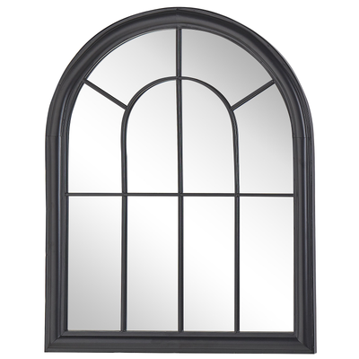 Wandspiegel Schwarz 69 x 89 cm Fensteroptik Elegant Romantisch