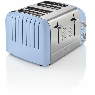 Swan - 4 Slice Retro Toaster - B...