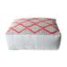 Jiti Indoor & Outdoor Bohemian Woven Casual Rectangle Lounging Pouf Ottoman Seating for Indoor Space 28 x 44 x 15