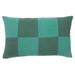 Jiti Indoor Modern Contemporary Bi-color Checkered Patchwork Pattern Dyed Linen Decorative Rectangle Lumbar Pillows Cushions