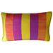 Jiti Indoor Multicolor Striped Patchwork Decorative Accent Rectangle Lumbar Pillows 12 x 20