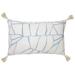 Jiti Outdoor Modern Minimal Waterproof Sunbrella Custom Design Web Patterned Decorative Accent Rectangle Lumbar Pillows 12 x 20