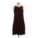 H&M Casual Dress - A-Line: Brown Solid Dresses - Women's Size Small