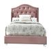 Acme Reggie Full Bed In Fabric Upholstered/Polyester in Pink | 46 H x 85 W x 81 D in | Wayfair 30875F