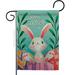 Ornament Collection Colorful Easter Eggs 2-Sided Garden Flag Metal in Gray/Green/Pink | 40 H x 28 W in | Wayfair OC-EA-H-192350-IP-BO-D-US20-OC