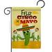 Ornament Collection Feliz Cinco De Mayo 2-Sided Garden Flag in Green/Red/Yellow | 18.5 H x 13 W in | Wayfair OC-SW-G-192058-IP-BO-D-US18-OC