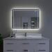 Orren Ellis Wall Mounted Dimmable Makeup LED Bathroom Vanity Mirror w/ Lights Backlit & Anti-Fog | 33 H x 42 W x 1.6 D in | Wayfair