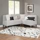 Brown/Gray Sectional - Birch Lane™ Dresden Fionnan 3-Piece Tufted Back Upholstered Sectional Polyester | 33.5 H x 73.37 W x 62 D in | Wayfair