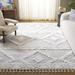 White 120 x 96 x 1.97 in Area Rug - Langley Street® Hugley Moroccan Tassel Shag 640 Area Rug In Ivory/Beige | 120 H x 96 W x 1.97 D in | Wayfair