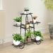 Red Barrel Studio® 5 Layers & 7 Trays Metal Patio Plant Stand Metal in Black | 32.5 H x 10 D in | Wayfair 0884A85B97FD4F29A5A2D0B494A99BD4