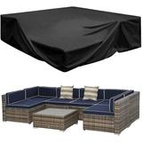 Arlmont & Co. Water Resistant Patio Sectional Cover For Outdoor Furniture in Black | 28 H x 84 W x 110 D in | Wayfair