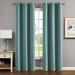 The Twillery Co.® Denelle Solid Color Blackout Thermal Grommet Curtain Panels Polyester in Green/Blue/Brown | 63 H x 38 W in | Wayfair