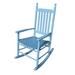 Rosalind Wheeler Fayyaz Rocking Chair Wood/Solid Wood in Blue | 44.69 H x 23.23 W x 33.07 D in | Wayfair C2A798CB48AF4F16912220AD9790BF15
