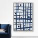 SIGNLEADER Framed Canvas Print Wall Art Blue Cross Hatch Grid | 24 H x 16 W x 1.5 D in | Wayfair 8022271778626