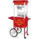 Retro Popcornmaschine Profi Popcornmaker Popcornautomat 1500W 5kg/h mit Wagen - Rot