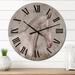 Designart 'Portrait Of A Galloping White Horse III' Traditional wall clock