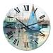 Designart 'A Sailboat In A Marina With Some Yachts' Nautical & Coastal wall clock