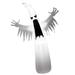 Joiedomi 12 ft. Tall Black & White Plastic Towering Spooky Ghost Inflatable - 8.9"W x 7.2"L x 10"H