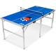 Penn Platzsparender Tischtennis-Tisch – komplett montiert, 1,8 m x 9,1 m, für drinnen und draußen, tragbarer Tisch mit Netz, 2 Ping-Pong-Paddeln und 4 Bällen, 10 Minuten aufgebaut