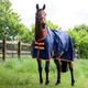 GS Equestrian Standard Neck 200g Turnout Rug. Waterproof and Durable Horse Turnout Rug. (6'6, Navy/Orange)