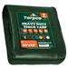 Tarpco Safety 10 ft. x 12 ft. 7 Mil Heavy Duty Polyethylene Tarp, Waterproof, Rip & Tear Proof Aluminum in Green | 1 H x 10 W x 12 D in | Wayfair