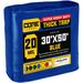 Core Tarps 30 ft. x 50 ft. 20 Mil Heavy Duty Polyethylene Tarp, Waterproof, Rip & Tear Proof Aluminum in Blue | 1 H x 30 W x 50 D in | Wayfair