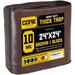 Core Tarps 24 ft. x 24 ft. 10 Mil Heavy Duty Polyethylene Tarp, Waterproof, Rip & Tear Proof Aluminum in Brown | 1 H x 24 W x 24 D in | Wayfair