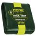 Core Tarps 10 ft. x 20 ft. 8 Mil Heavy Duty Polyethylene Tarp, Waterproof, Rip & Tear Proof Aluminum in Green | 1 H x 10 W x 20 D in | Wayfair