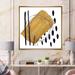 East Urban Home Abstract Geometric in Brown w/ Black Polka - Painting on Canvas in Black/Brown | 30 H x 30 W x 1 D in | Wayfair