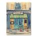 East Urban Home A Small French Bakery Under a Striped Marquee - Painting on Canvas Metal in Blue/Yellow | 32 H x 24 W x 1 D in | Wayfair