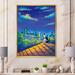 East Urban Home Moon Night Cat & Moon City Scene - Print on Canvas Metal in Blue | 40 H x 30 W x 1.5 D in | Wayfair