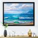 East Urban Home Light Reflecting Trhough Sea Waves at the Shore - Painting on Canvas Metal in Blue | 30 H x 40 W x 1.5 D in | Wayfair