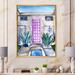 East Urban Home Pink Door of Tropical House - Painting on Canvas Metal in Green/Pink | 32 H x 24 W x 1 D in | Wayfair