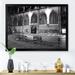 East Urban Home Bicycle in Front of a Cathedral - Painting on Canvas Metal in Black/White | 24 H x 32 W x 1 D in | Wayfair