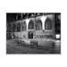 East Urban Home Bicycle in Front of a Cathedral - Painting on Canvas Metal in Black/White | 16 H x 32 W x 1 D in | Wayfair