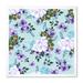 East Urban Home White & Orange Flowers on Light Blue - Painting on Canvas Canvas, Cotton in Blue/Green/Indigo | 17.5 H x 17.5 W x 1 D in | Wayfair