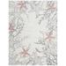 White 122.04 x 94.48 x 0.4 in Indoor/Outdoor Area Rug - Home Dynamix Starfish Area Rug in Ivory Polypropylene | Wayfair 1-18386-102