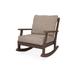 POLYWOOD® Braxton Deep Seating Rocking Outdoor Chair Plastic in Brown | 30.88 H x 29.38 W x 33.13 D in | Wayfair 4501R-MA146010