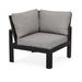 POLYWOOD® Edge Modular Corner Outdoor Chair Plastic in Black | 31.26 H x 31 W x 31 D in | Wayfair 4604-BL145980