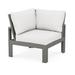 POLYWOOD® Edge Modular Corner Outdoor Chair Plastic in Gray/White/Indigo | 31.26 H x 31 W x 31 D in | Wayfair 4604-GY152939